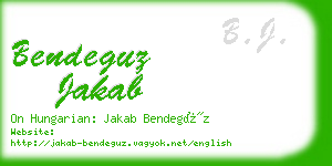 bendeguz jakab business card